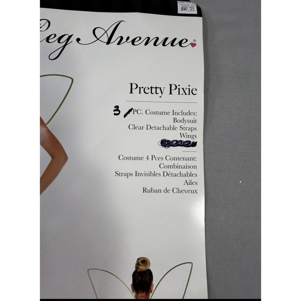 Leg Avenue Pretty Pixie Halloween Costume Women's Medium Tinkerbell Style Fairy - Picture 6 of 12